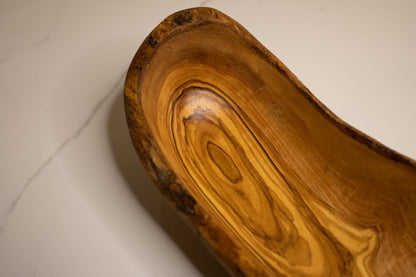 Long olive wood container | 35cm