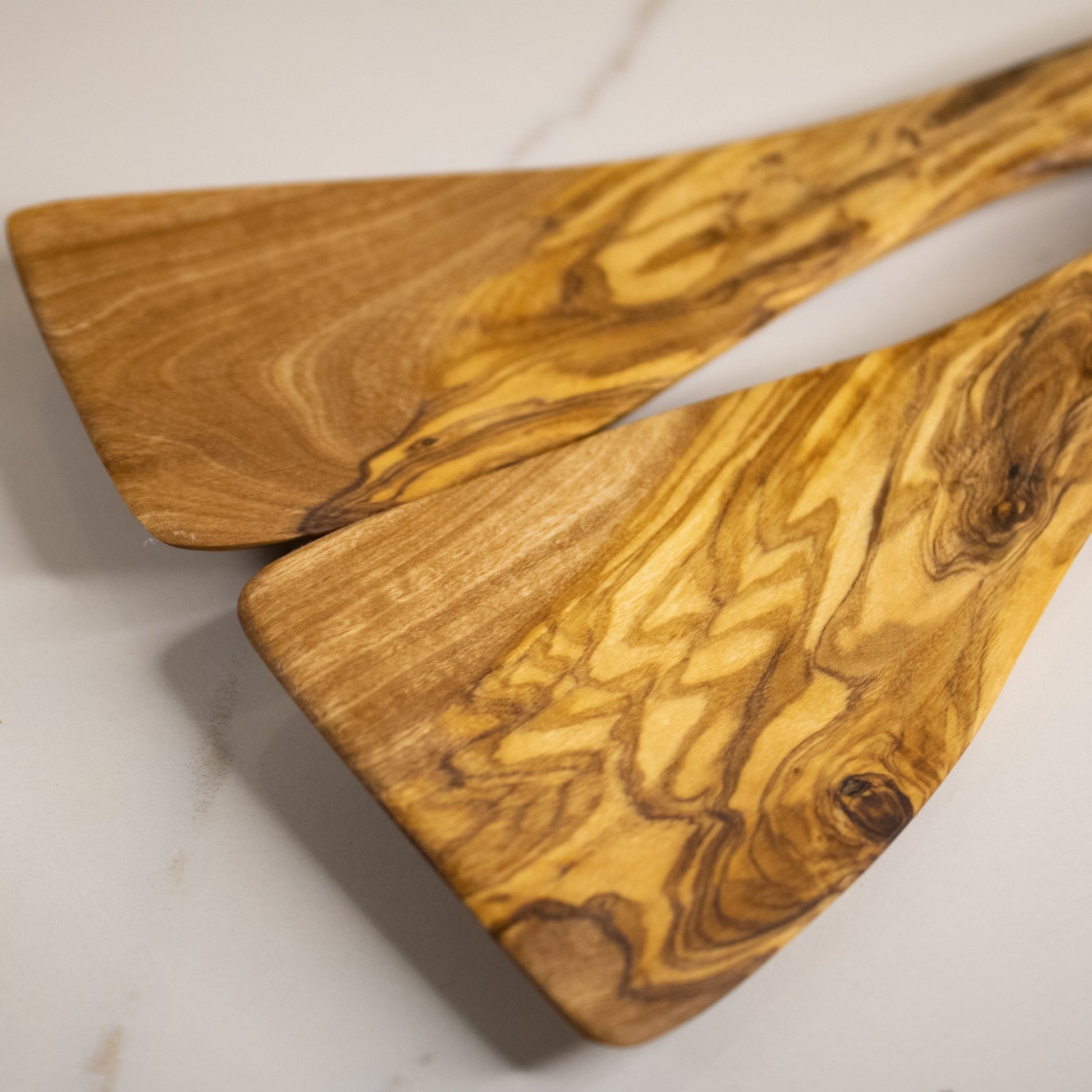 Lot de 2 spatules en bois d'olivier | 25cm et + - RusticOliveWoods