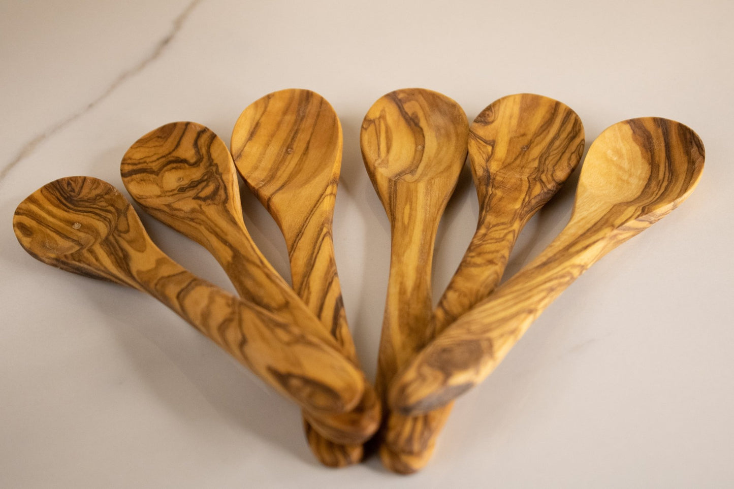 Petites cuillères en bois d'olivier | 16cm - RusticOliveWoods